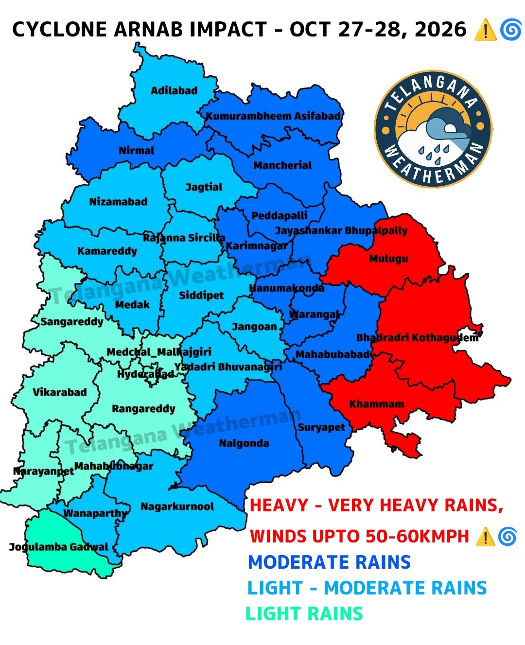 తెలంగాణకు తుపాను ముప్పు.. భారీ వర్షాల హెచ్చరిక.!
